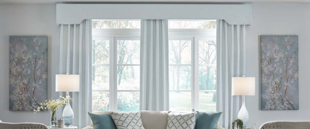 Carole Fabrics Cornice in Living Room