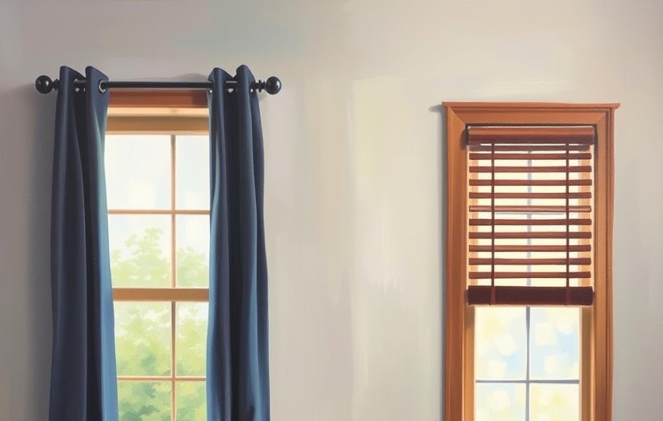 Custom Draperies and Wood Blinds