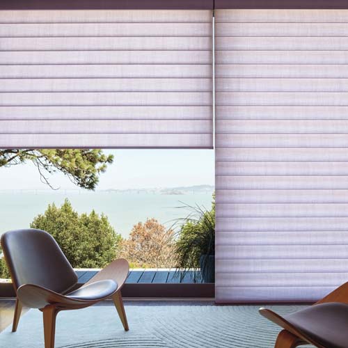 Pirouette Sheer Shades in living room