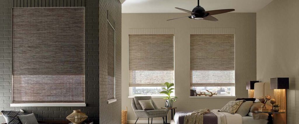Provenance Woven Wood Shades in the Bedroom
