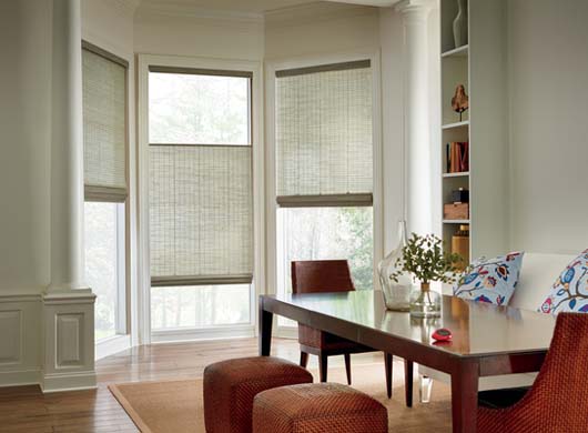 Provenance Woven Wood Shades in Dining Room