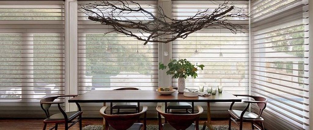 Silhouette Sheer Shades in the Living Room