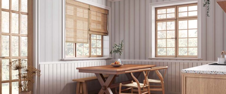 Woven Wood Shade in Farmhouse
