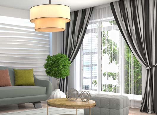 Custom Drapery in the Living Room