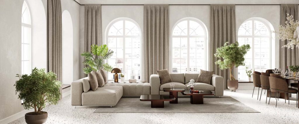 Custom Draperies in the Living Room