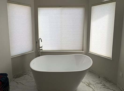 Duette Cellular Shades in Bathroom
