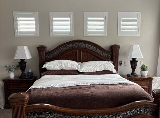 Shutters in bedroom