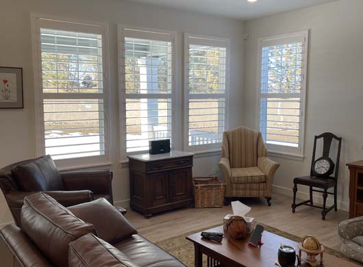 Custom Shutters in Living Room