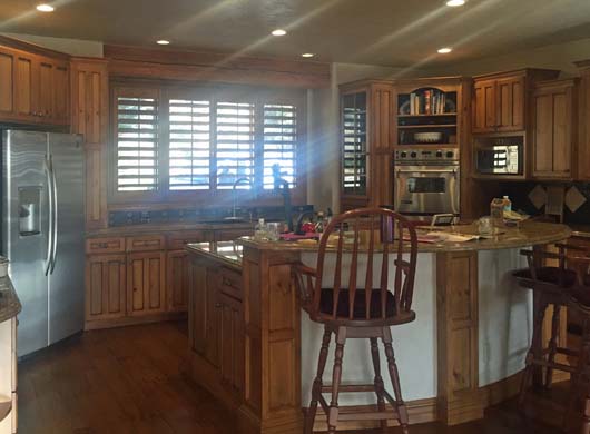 Custom Shutters in Kitchen