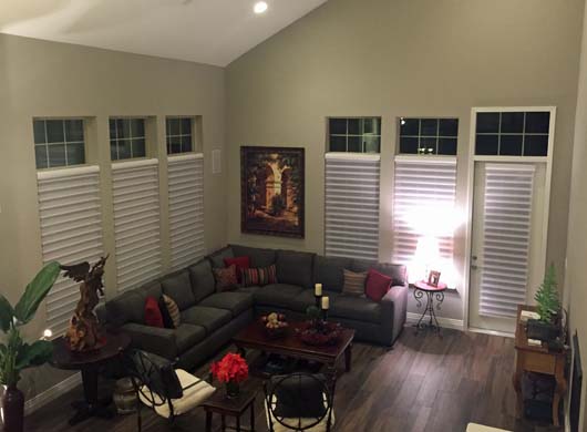 Silhouette Sheer Shades in Living Room