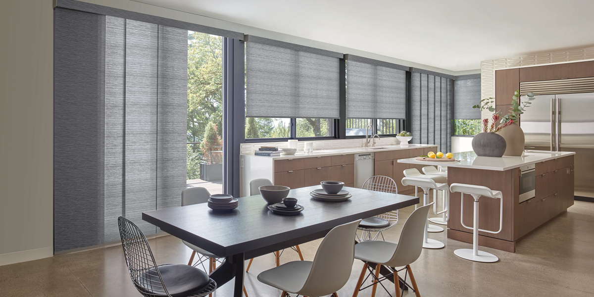 Skyline® Panel-Track Blinds and Designer Roller Shades